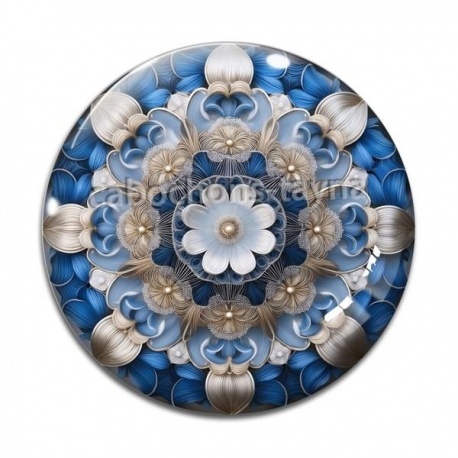 Cabochon Verre - fleur
