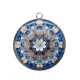Pendentif Cabochon Argent - fleur