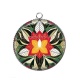 Pendentif Cabochon Argent - fleur