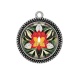 Pendentif Cabochon Argent - fleur