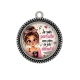 Pendentif Cabochon Argent - je suis parfaite avec plein de jolis défauts