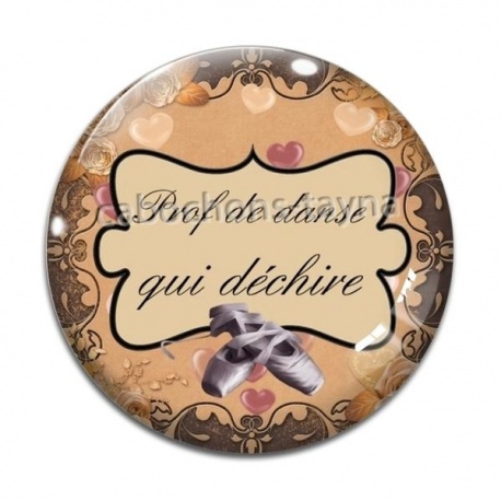 Cabochon Verre - prof de danse qui déchire