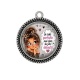 Pendentif Cabochon Argent - je suis parfaite avec plein de jolis défauts