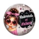 Cabochon Verre - mademoiselle est attachiante