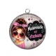 Pendentif Cabochon Argent - mademoiselle est attachiante