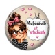 Cabochon Résine - mademoiselle est attachiante