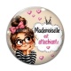 Cabochon Verre - mademoiselle est attachiante