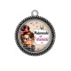 Pendentif Cabochon Argent - mademoiselle est attachiante