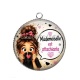 Pendentif Cabochon Argent - mademoiselle est attachiante