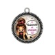Pendentif Cabochon Argent - mademoiselle est attachiante