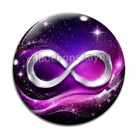 Cabochon Verre - signe infini