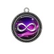 Pendentif Cabochon Argent - signe infini