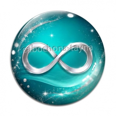 Cabochon Verre - signe infini