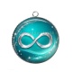Pendentif Cabochon Argent - signe infini