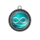 Pendentif Cabochon Argent - signe infini