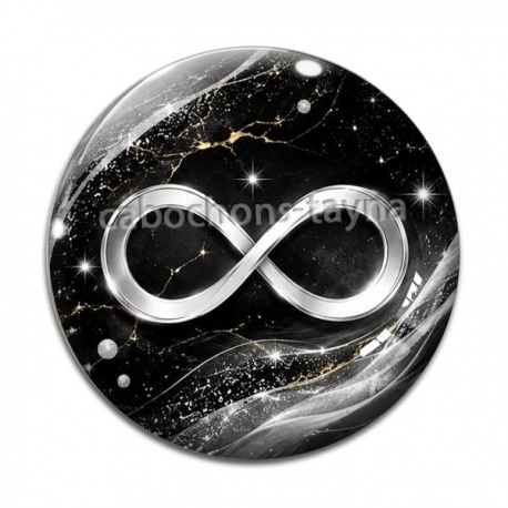 Cabochon Verre - signe infini