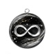 Pendentif Cabochon Argent - signe infini