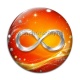 Cabochon Verre - signe infini
