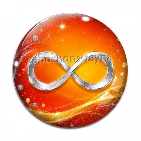 Cabochon Verre - signe infini