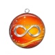 Pendentif Cabochon Argent - signe infini