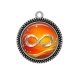 Pendentif Cabochon Argent - signe infini