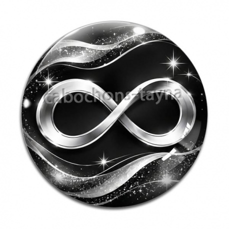Cabochon Verre - signe infini
