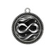 Pendentif Cabochon Argent - signe infini
