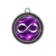 Pendentif Cabochon Argent - signe infini