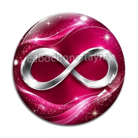 Cabochon Verre - signe infini