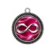 Pendentif Cabochon Argent - signe infini