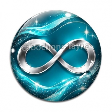 Cabochon Verre - signe infini