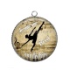 Pendentif Cabochon Argent - je suis une prof qui déchire