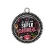 Pendentif Cabochon Argent - je suis une super cuisinière
