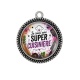 Pendentif Cabochon Argent - je suis une super cuisinière
