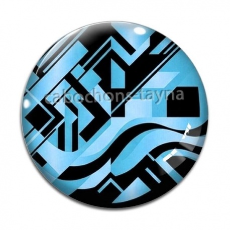 Cabochon Verre - Fond Géométrique
