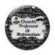 Cabochon Verre - chouette professeur de mathématique