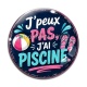 Cabochon Verre - j'peux pas j'ai piscine