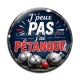 Cabochon Verre - j'peux pas j'ai pétanque