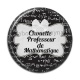 Cabochon Résine - chouette professeur de mathématique