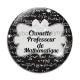 Cabochon Verre - chouette professeur de mathématique