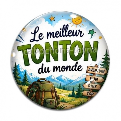 Cabochon Verre - le meilleur tonton du monde