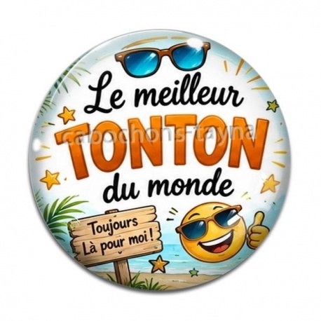 Cabochon Verre - le meilleur tonton du monde