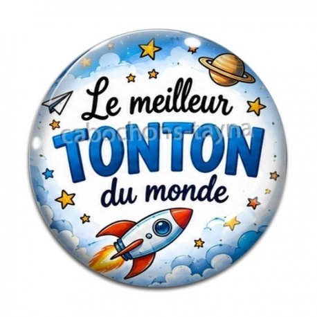 Cabochon Verre - le meilleur tonton du monde
