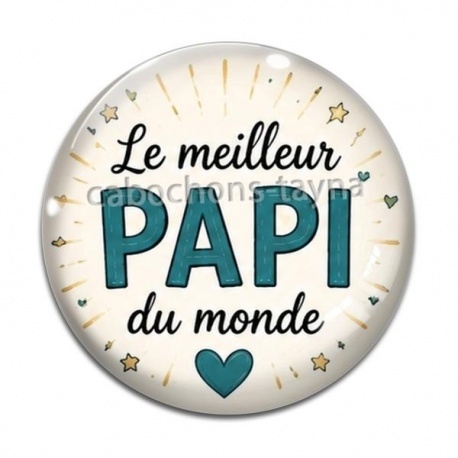 Cabochon Verre - le meilleur papi du monde