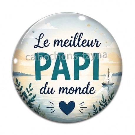 Cabochon Verre - le meilleur papi du monde
