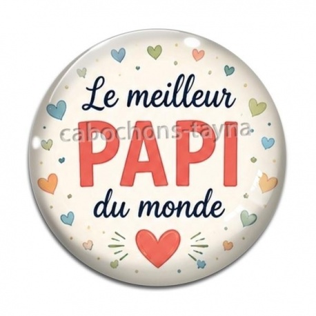 Cabochon Verre - le meilleur papi du monde