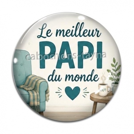 Cabochon Verre - le meilleur papi du monde
