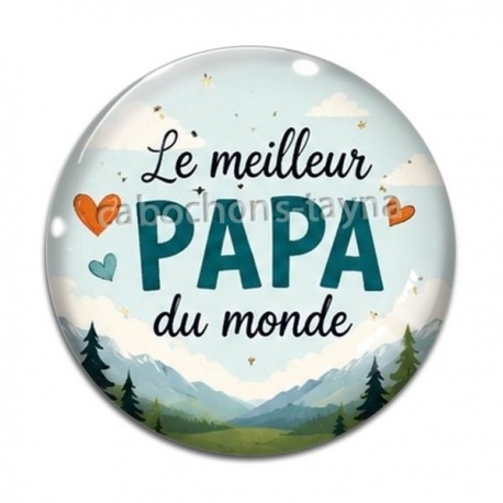 Cabochon Verre - le meilleur papa du monde