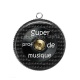 Pendentif Cabochon Argent - super prof de musique
