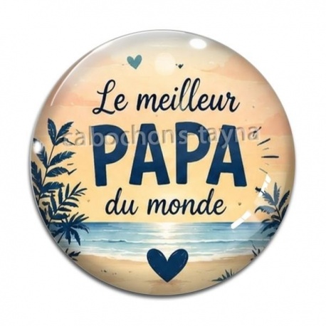 Cabochon Verre - le meilleur papa du monde